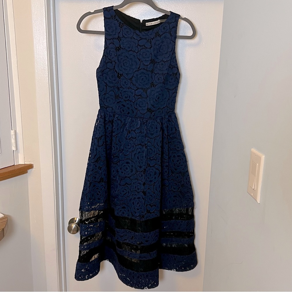 Alice + Olivia flower midi dress